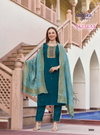 Nazakat Vol 2 By Radhika Vertican Silk Kurti With Bottom Dupatta Exporters In India
